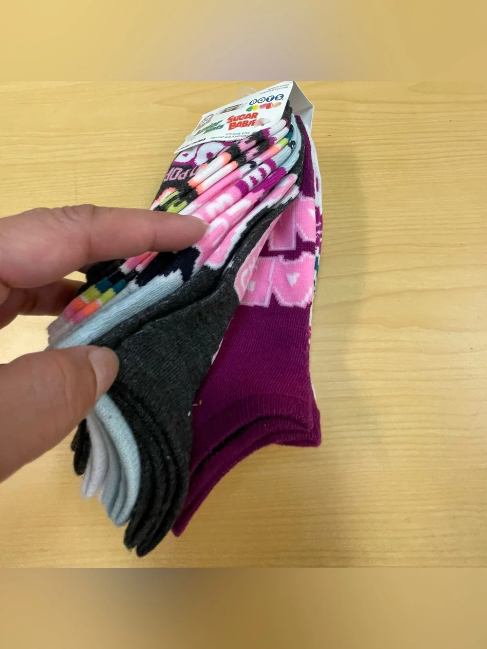 Candy Themed  Graphic Low Cut Socks - 6 - Pk - Size 5-9.5